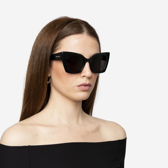 NEW SAINT LAURENT WOMEN CAT EYE BLACK SL552 001 SUNGLASSES SL 552 001 EYEWEAR main image 4